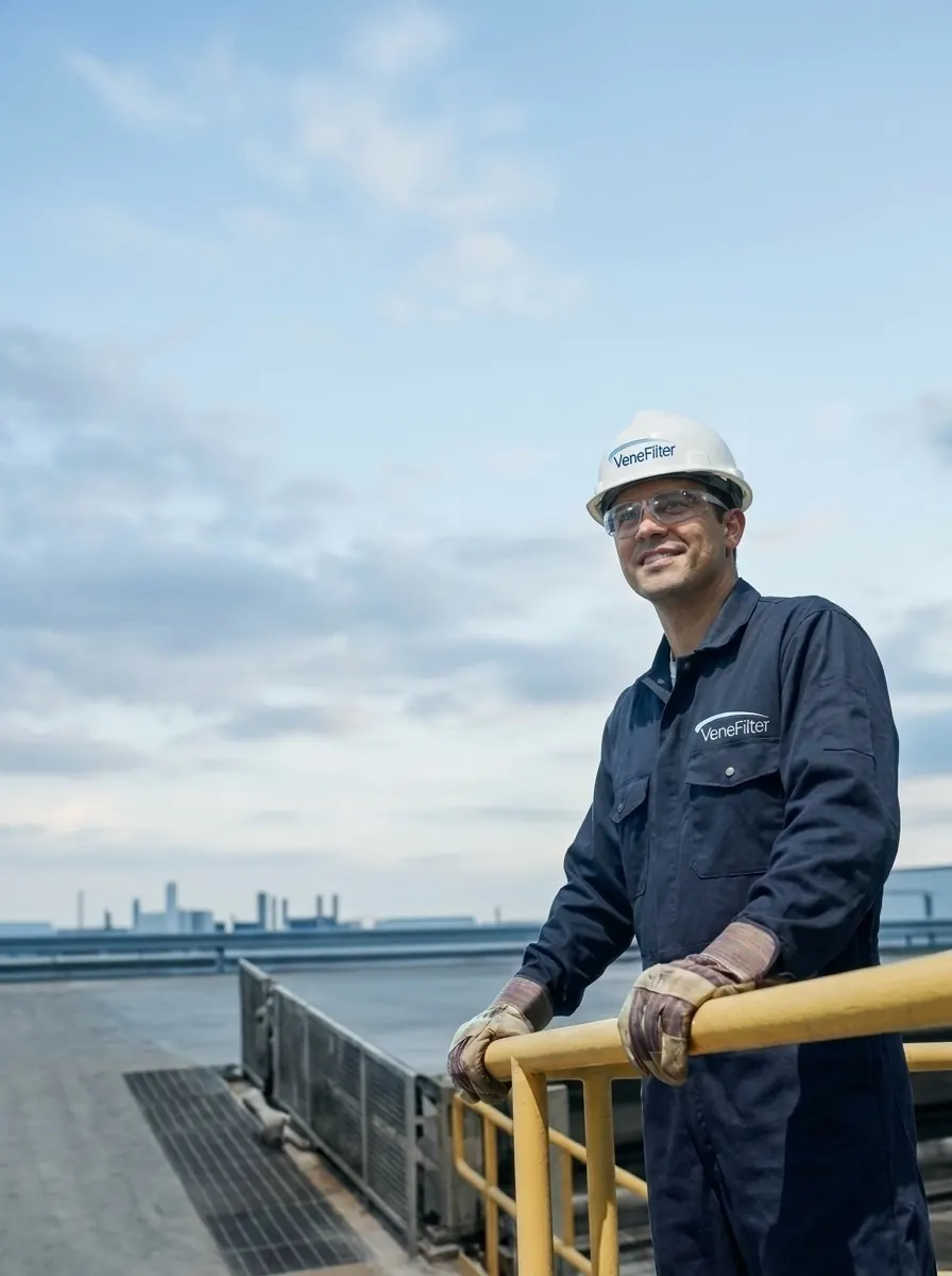 Ingeniero de Venefilter en planta